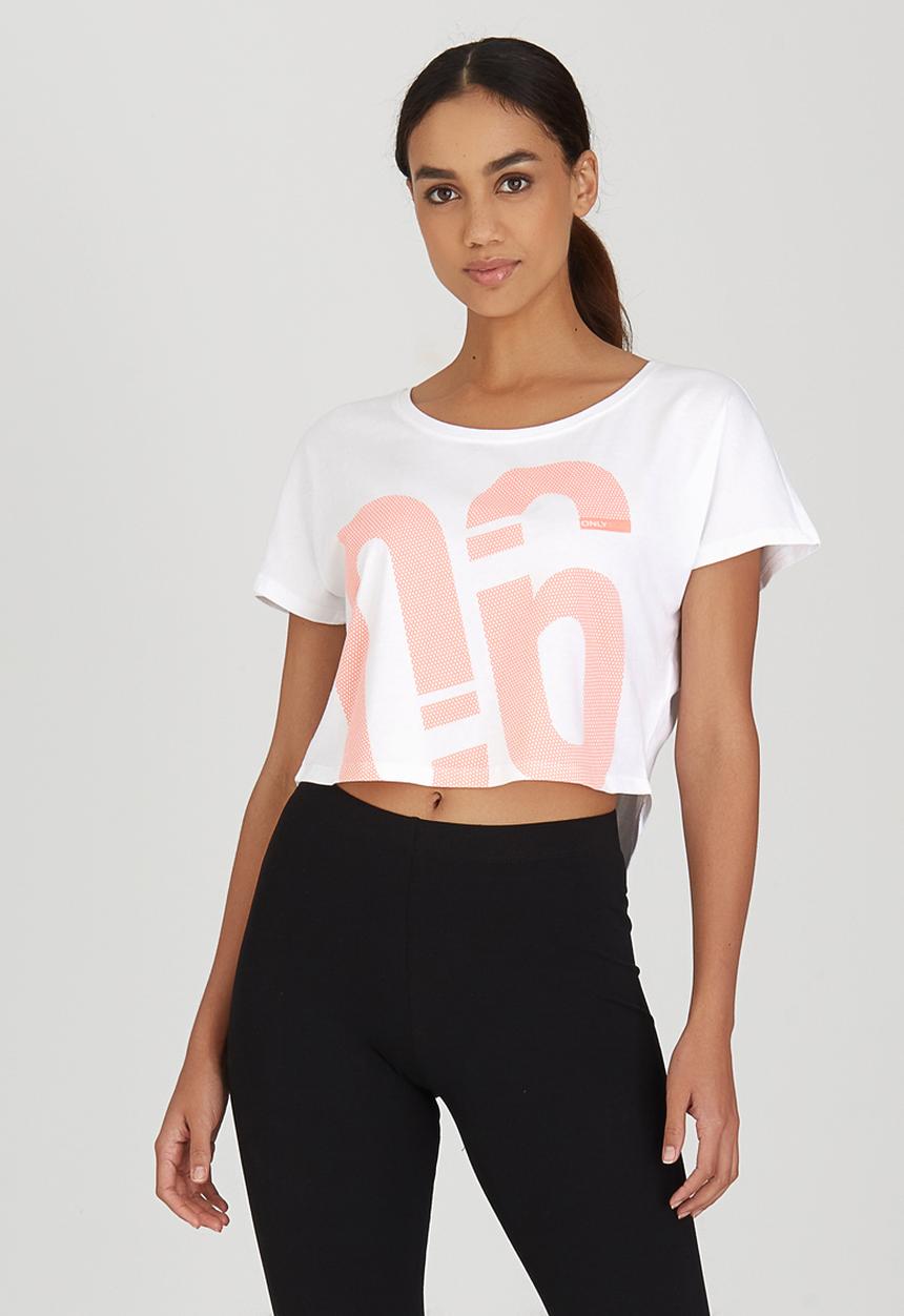 ONLY Play - Brianna Cropped Tee White