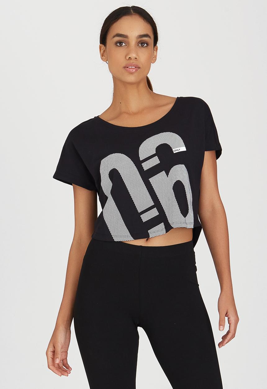 ONLY Play - Brianna Cropped Tee Black