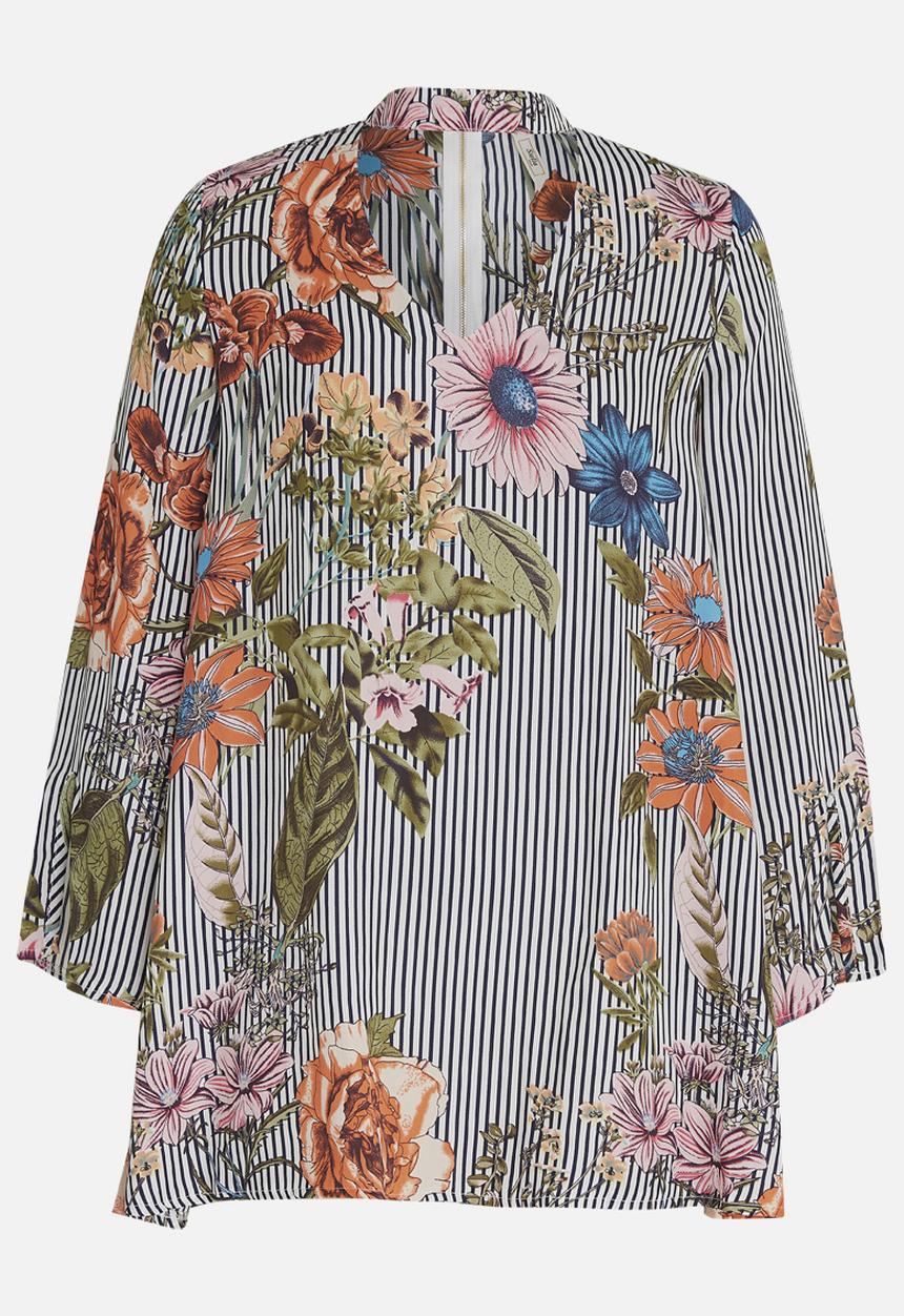 Revenge - Keyhole Printed Top Multi-colour
