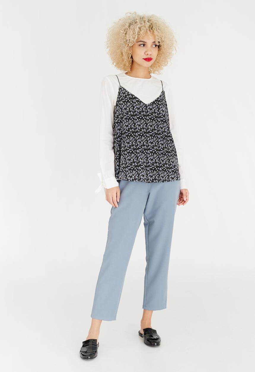 Pieces - Lommo All-over Print Cami Pale Blue