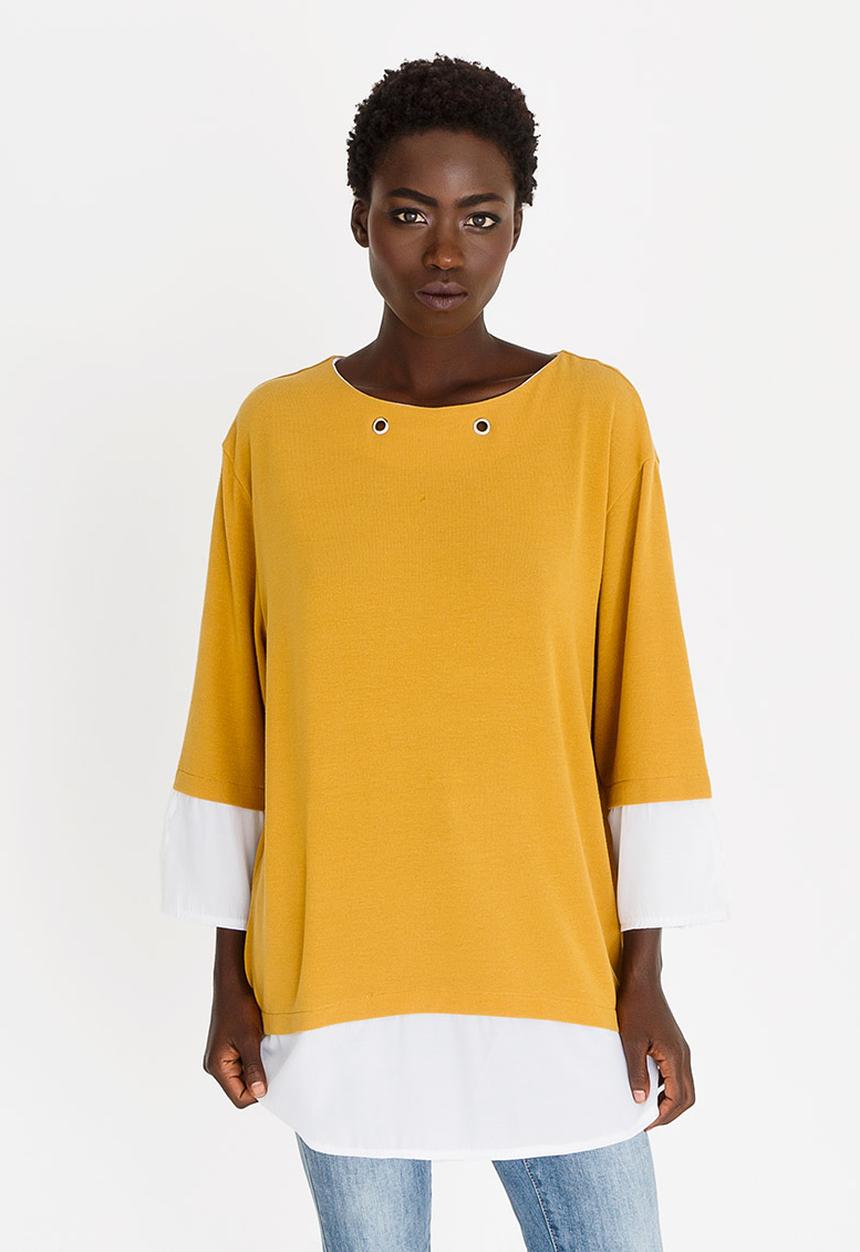 G Couture - Chain Detail Top Yellow