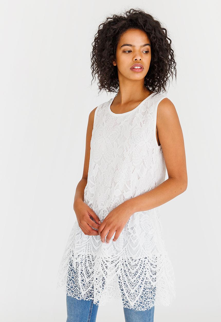 Revenge - Lace Shift Tunic Cream