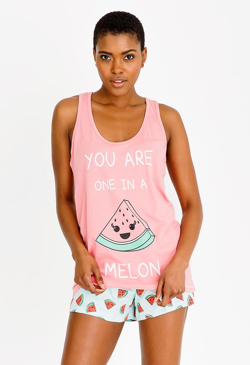 Brave Soul - Melon Pyjama Set Mid Pink