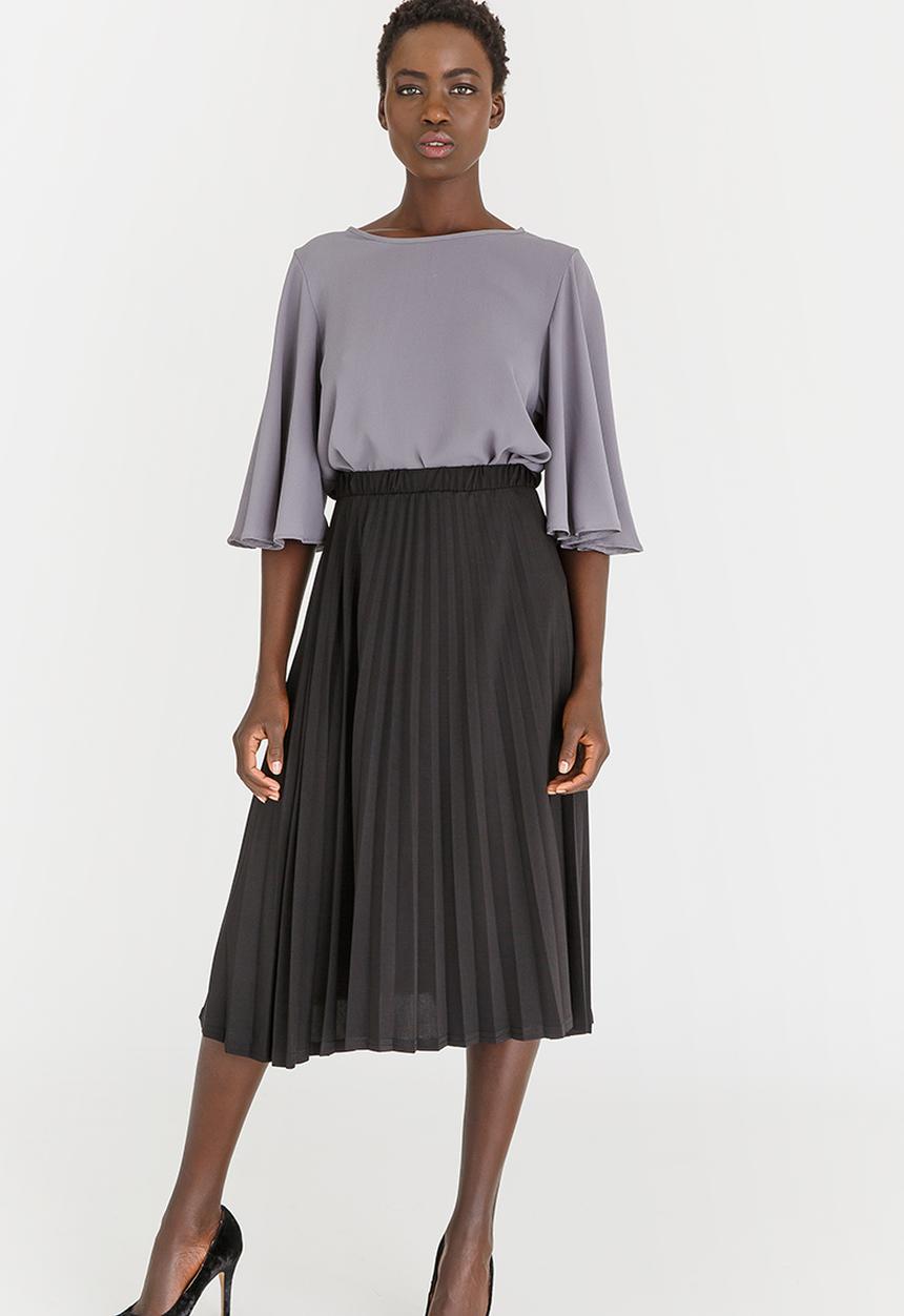 edit - Knit Workwear Skirt Black