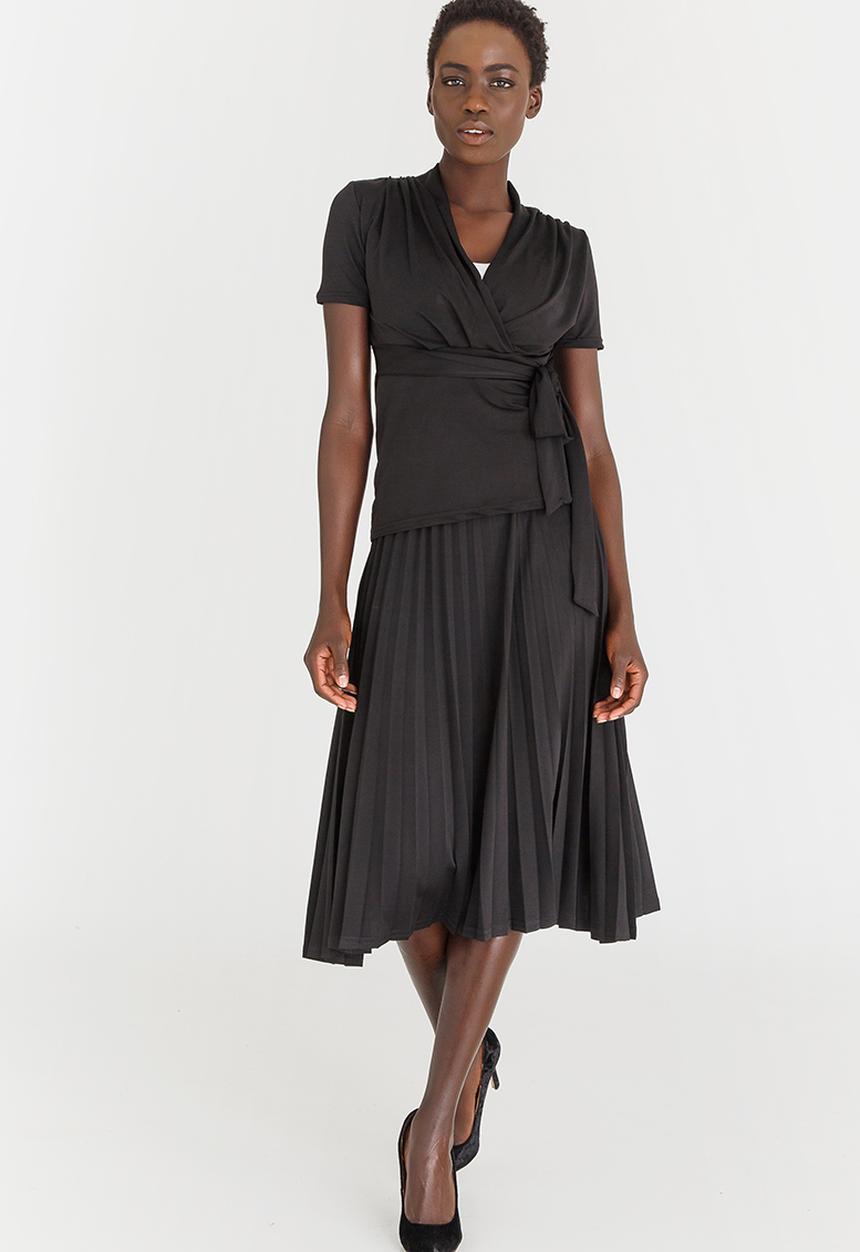 edit - Knit Workwear Skirt Black