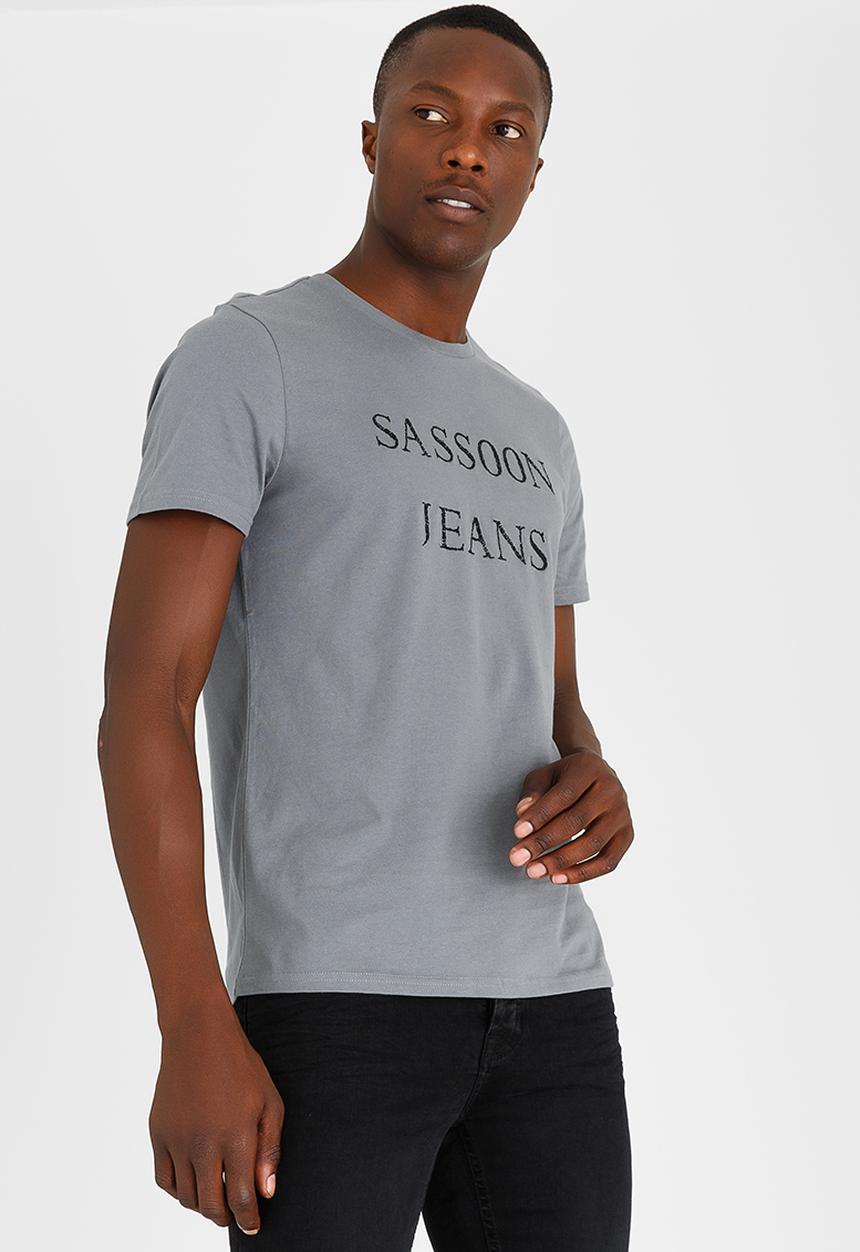 Sassoon - Sassoon Embrodiery Tshirt Mid Grey