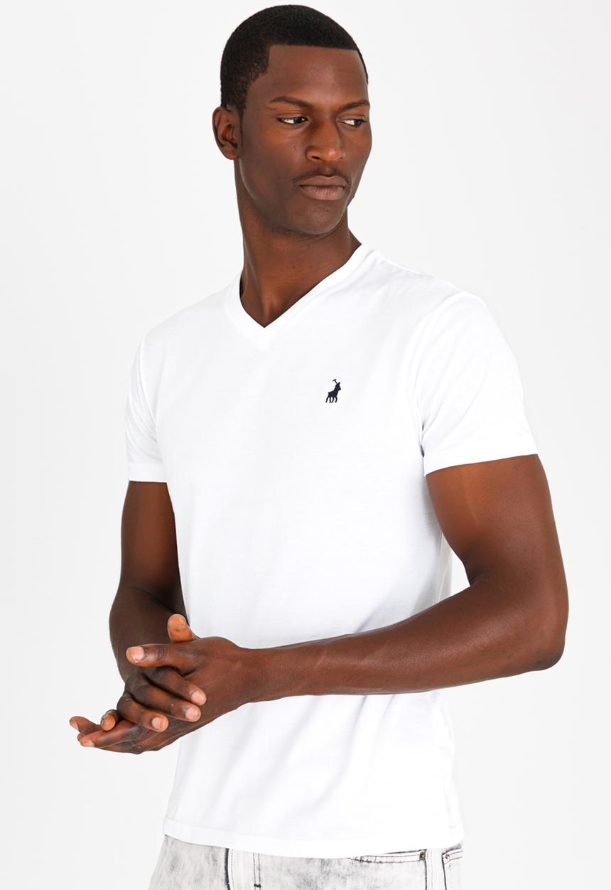 POLO - V-neck tee - white