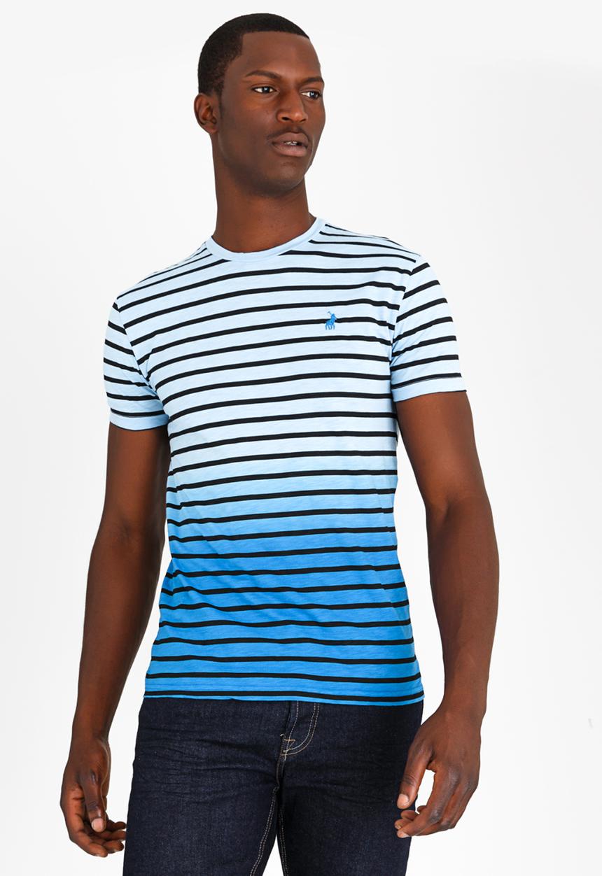 POLO - Ombre Stripe T Shirt Blue