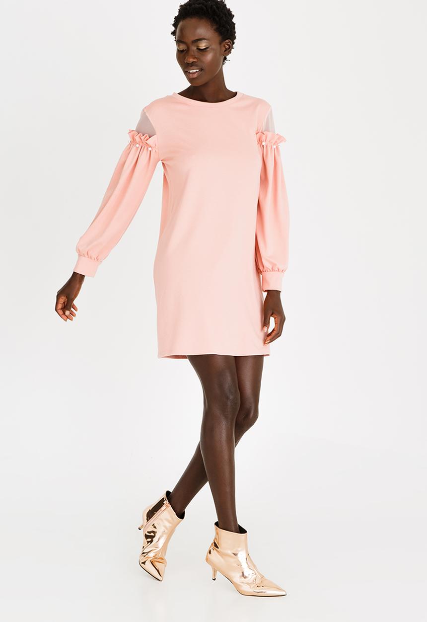 STYLE REPUBLIC - Pearl Detail Sweater Pale Pink