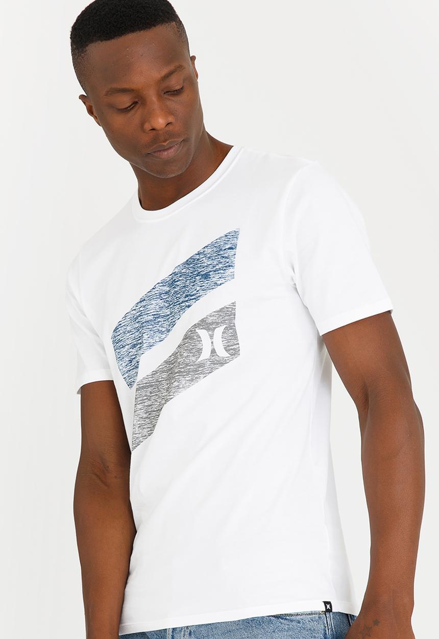 Hurley - Icon Slash Push Through T Shirt White