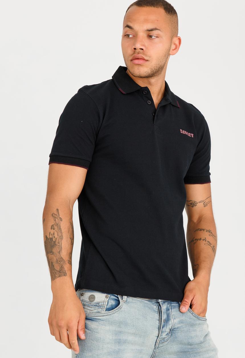SOVIET - Swansea Pique Golfer Black