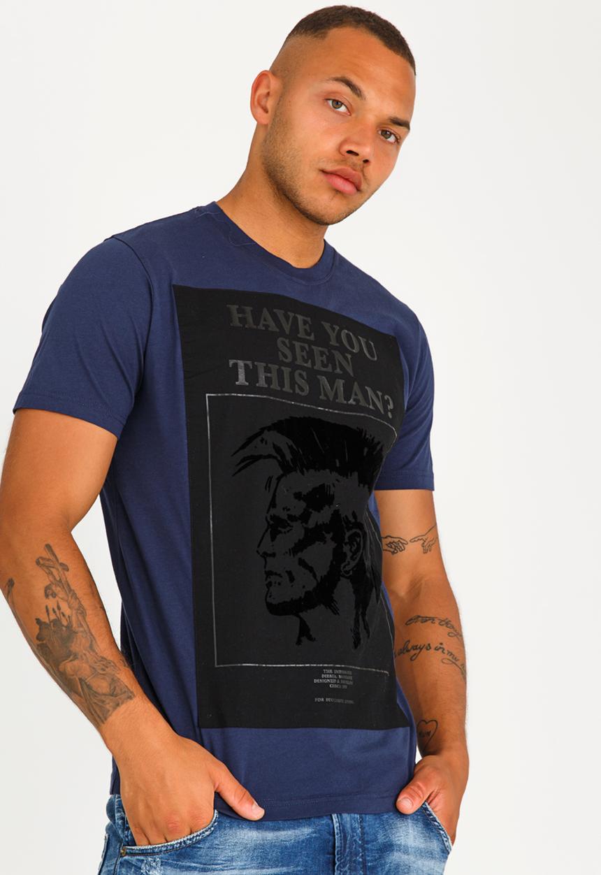 Diesel  - T-Joe Stone Wash T Shirt Navy