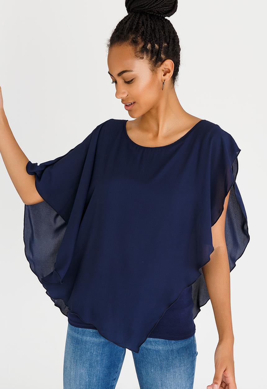 edit - Feminine Blouse Navy