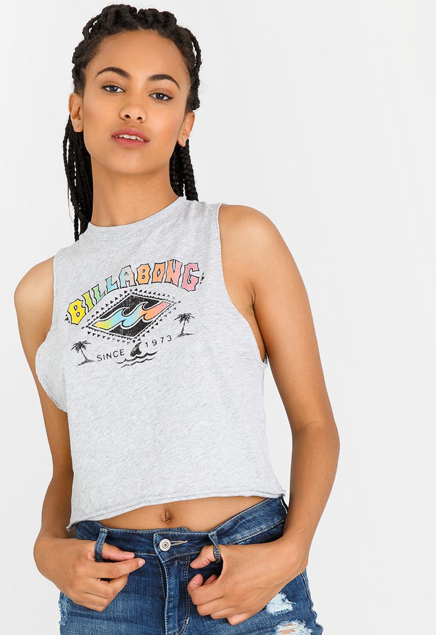 Billabong  - Fearless Crop Top Grey Melange