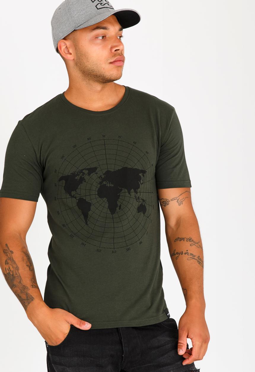 Only & Sons - Terry Printed Tee Khaki Green