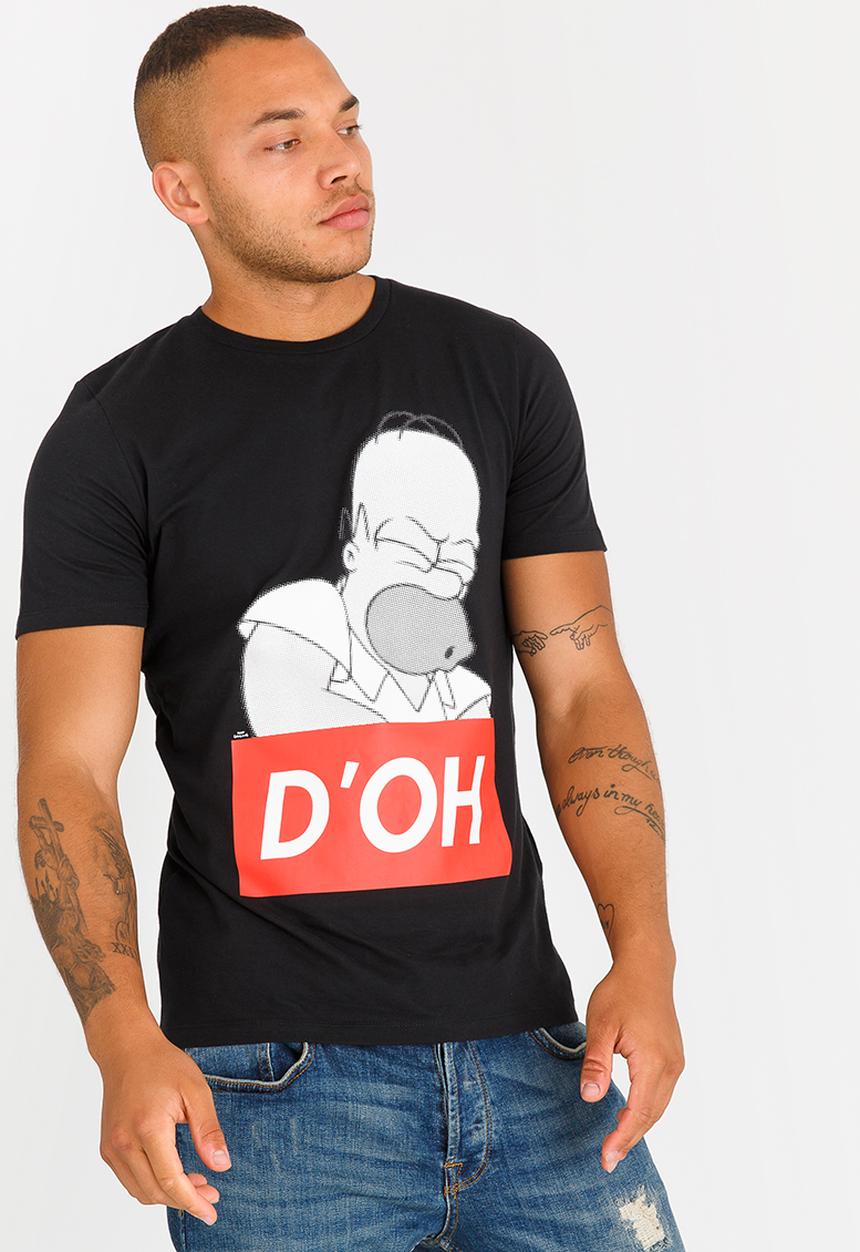 Jack & Jones - Simpsons Crew Neck Tee Black