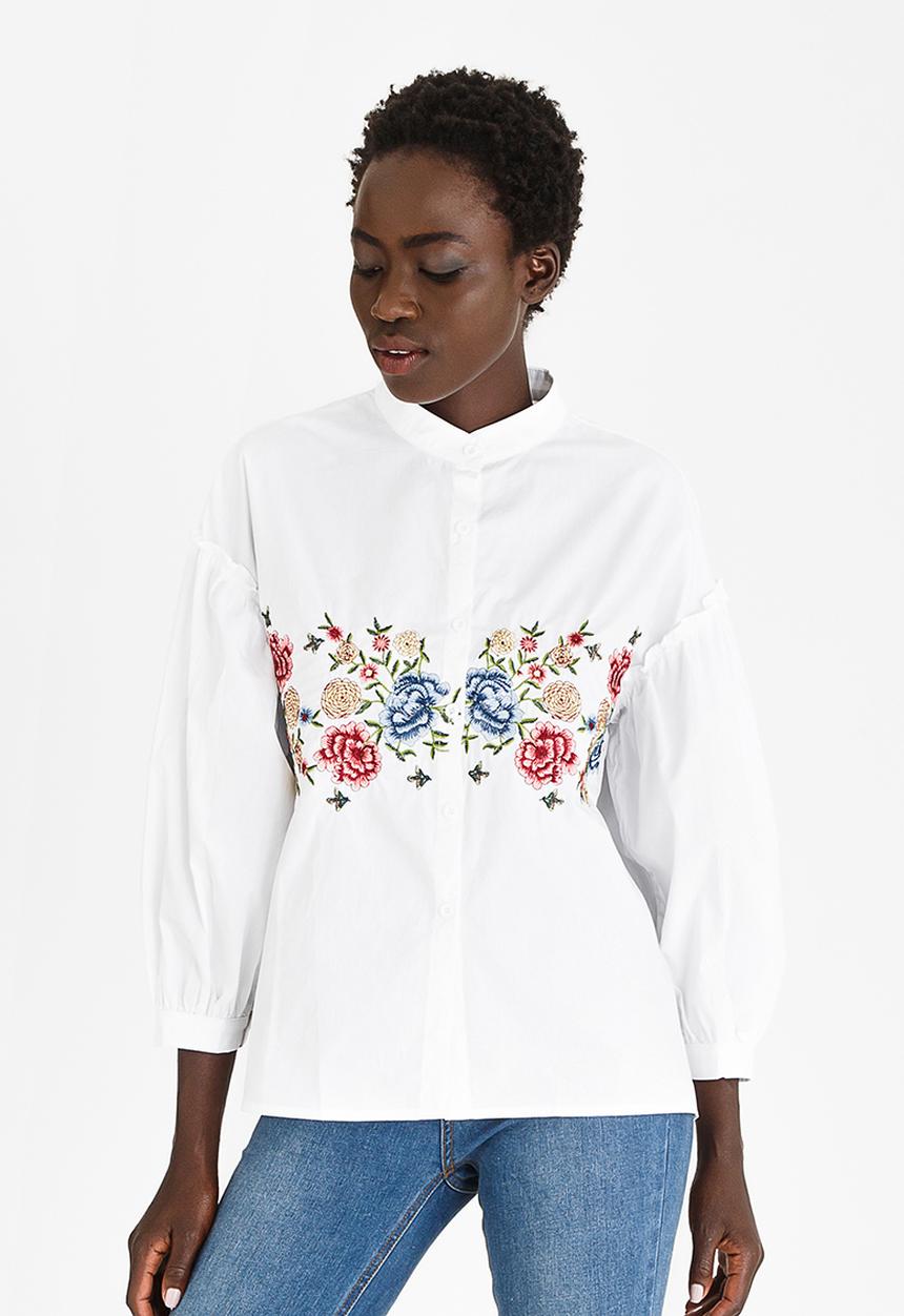 STYLE REPUBLIC - Embroidered Shirt White
