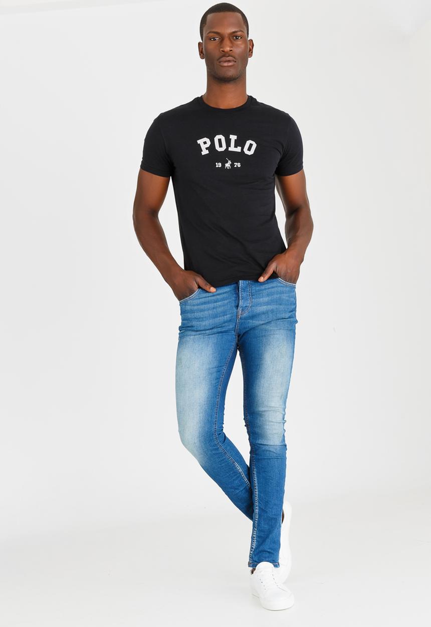 Polo Jeans Co. - Tapered Leg Jeans Mid Blue