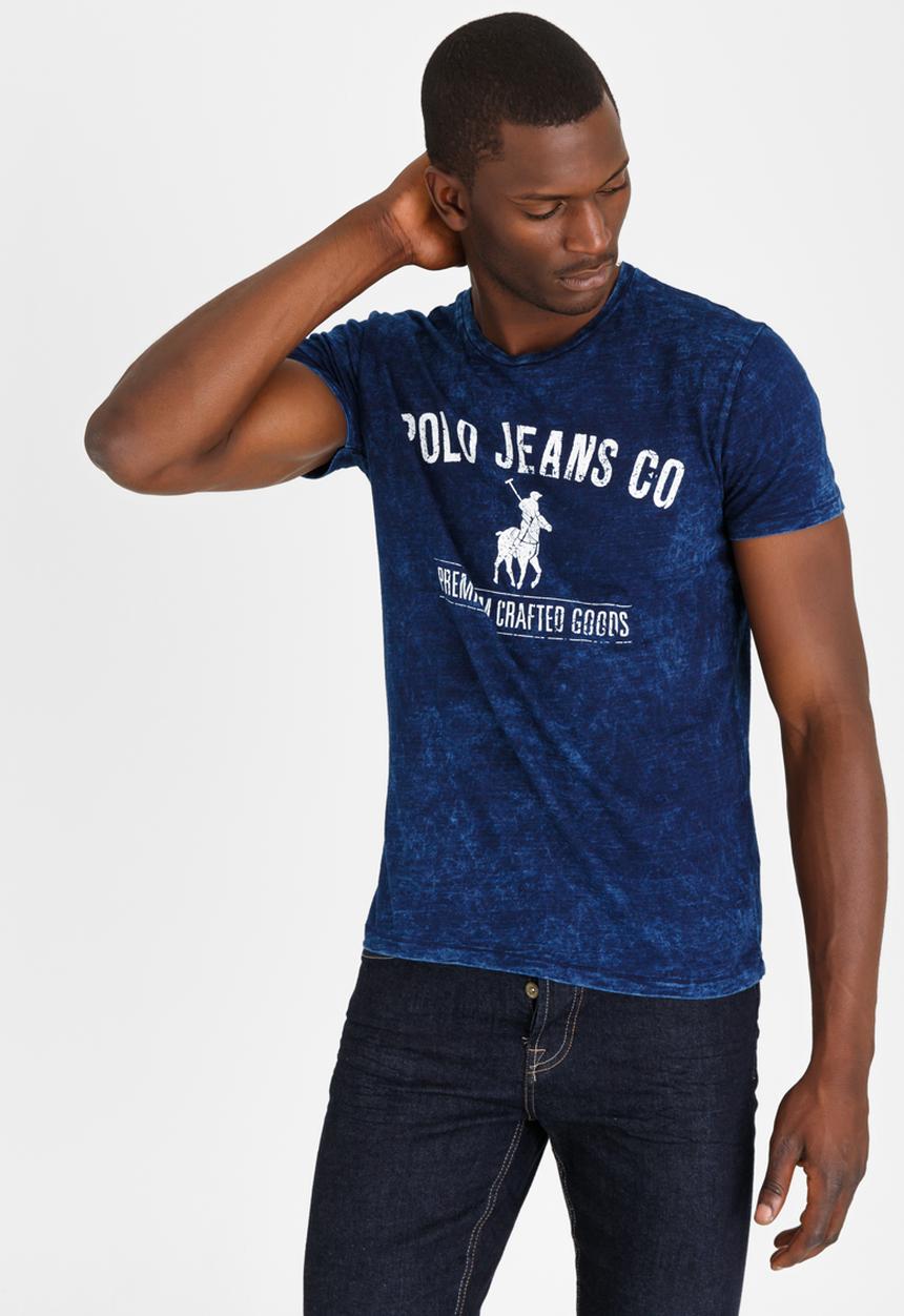 Polo Jeans Co. - Deep Dyed Printed T-Shirt Dark Blue