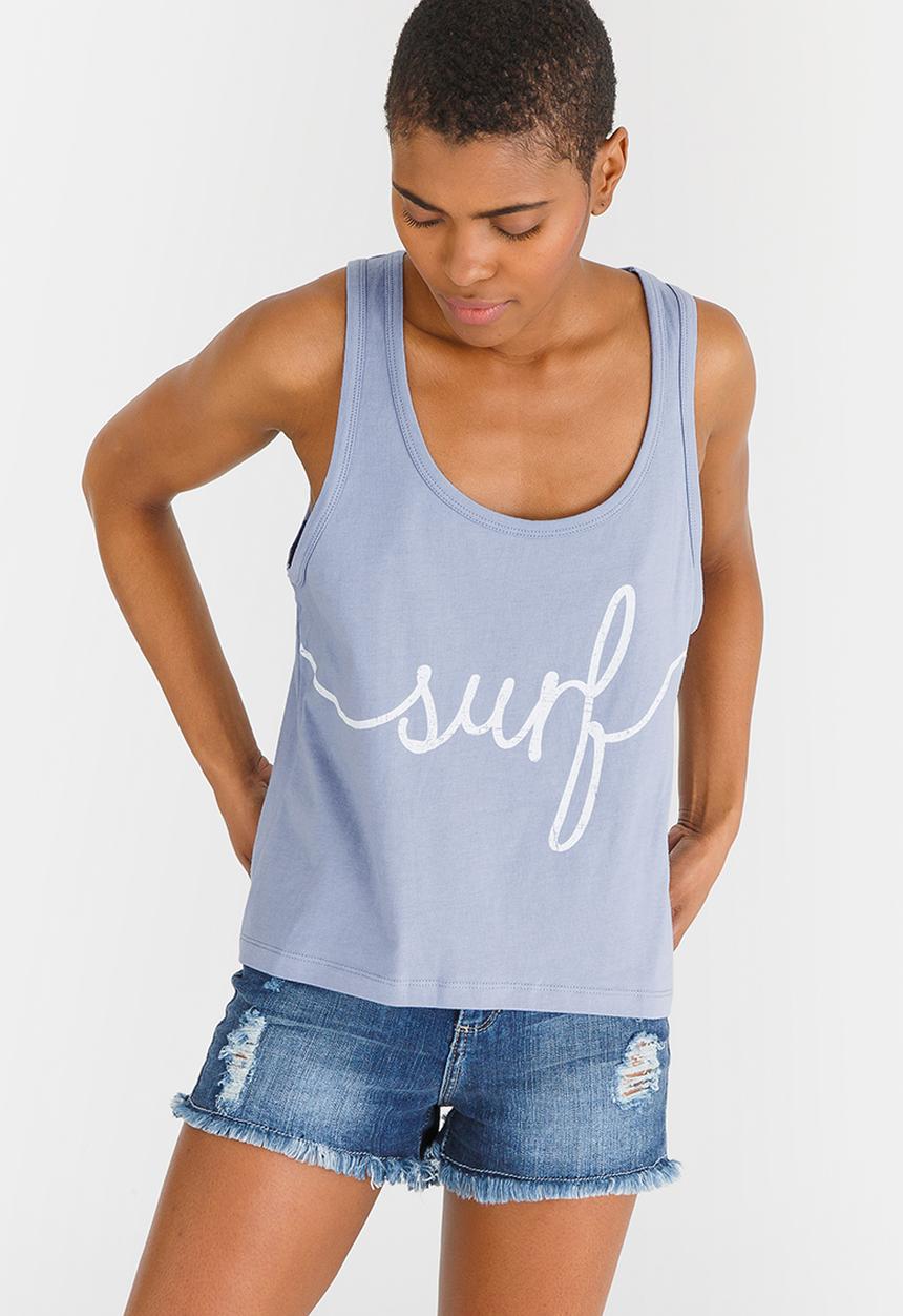 Billabong  - Journey Racer Back Tank Pale Blue