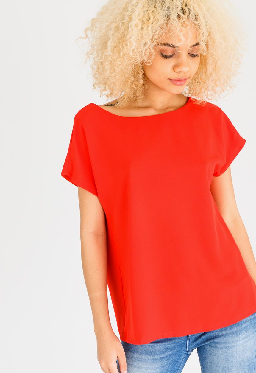 c(inch) - Open Back Blouse Orange