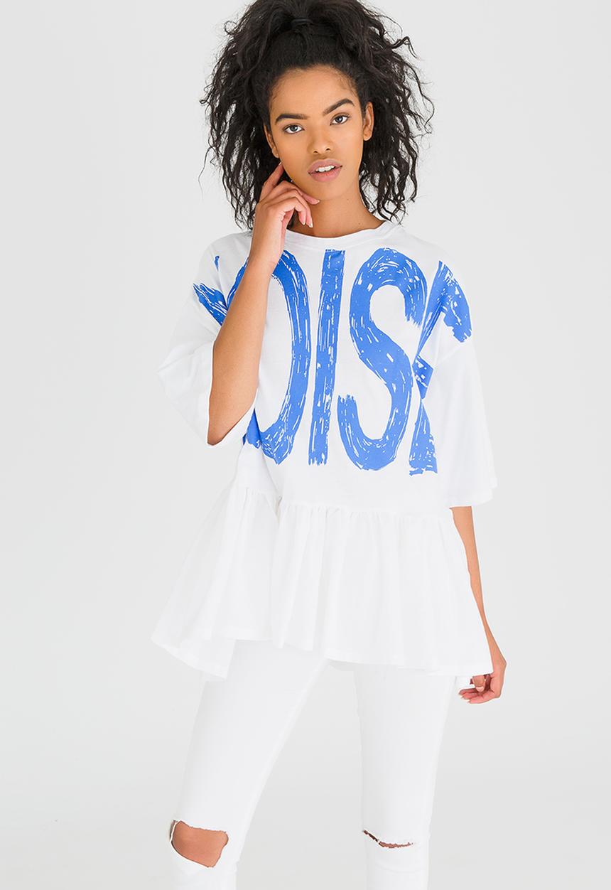 STYLE REPUBLIC - Oversized T-shirt Blue and White