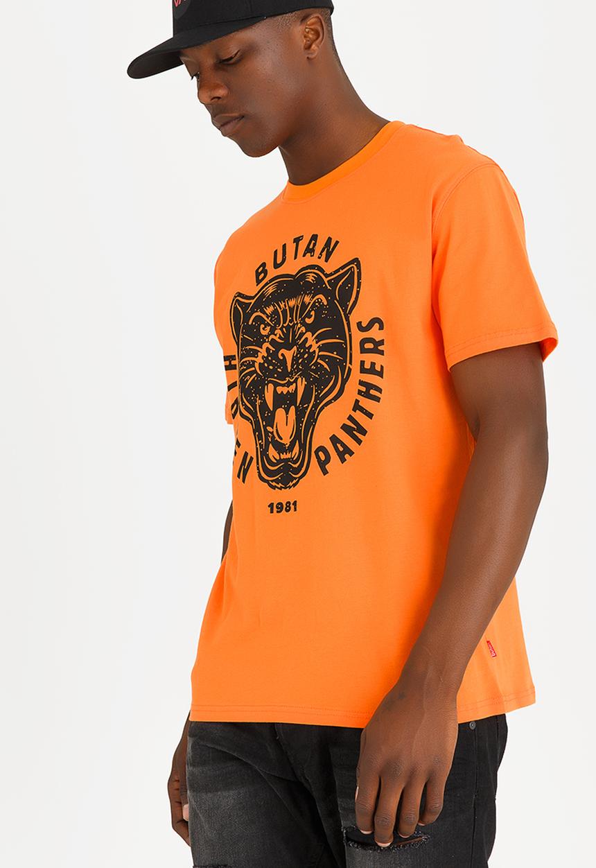 Butan - Hidden Panthers Cotton T-shirt Orange