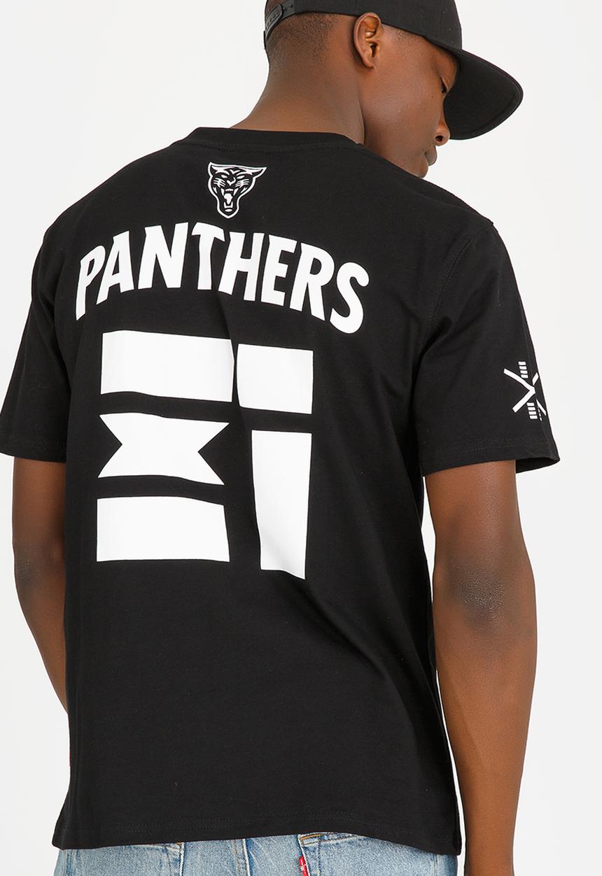 Butan - Panthers Football Series Team Cotton T-shirt Black