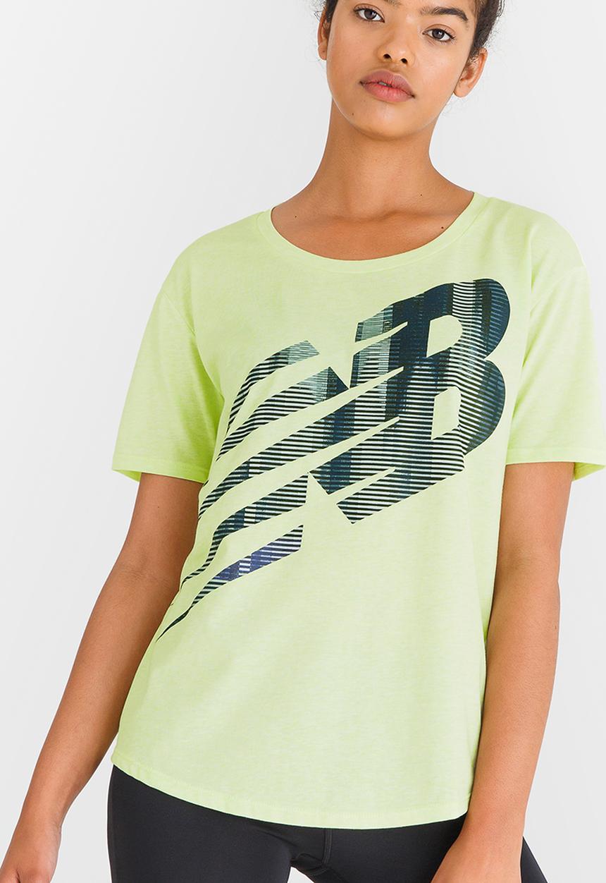 New Balance  - Tech SS Graphic T-shirt Light Green