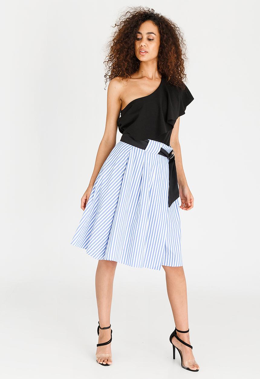 STYLE REPUBLIC - Contrast Belt Skirt Pale Blue