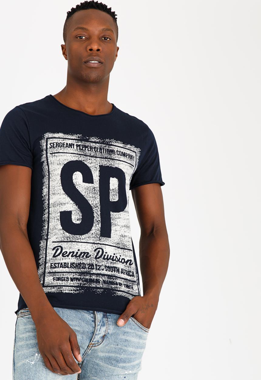 S.P.C.C - Sergeant Flag  Embroidered Tee Navy