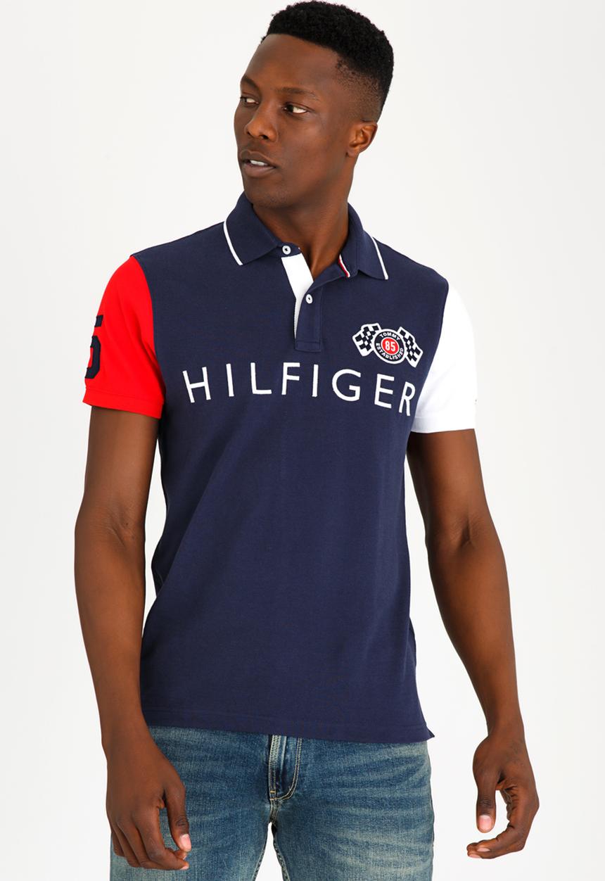 Tommy Hilfiger - Colourblock Slim Polo Golfer Blue
