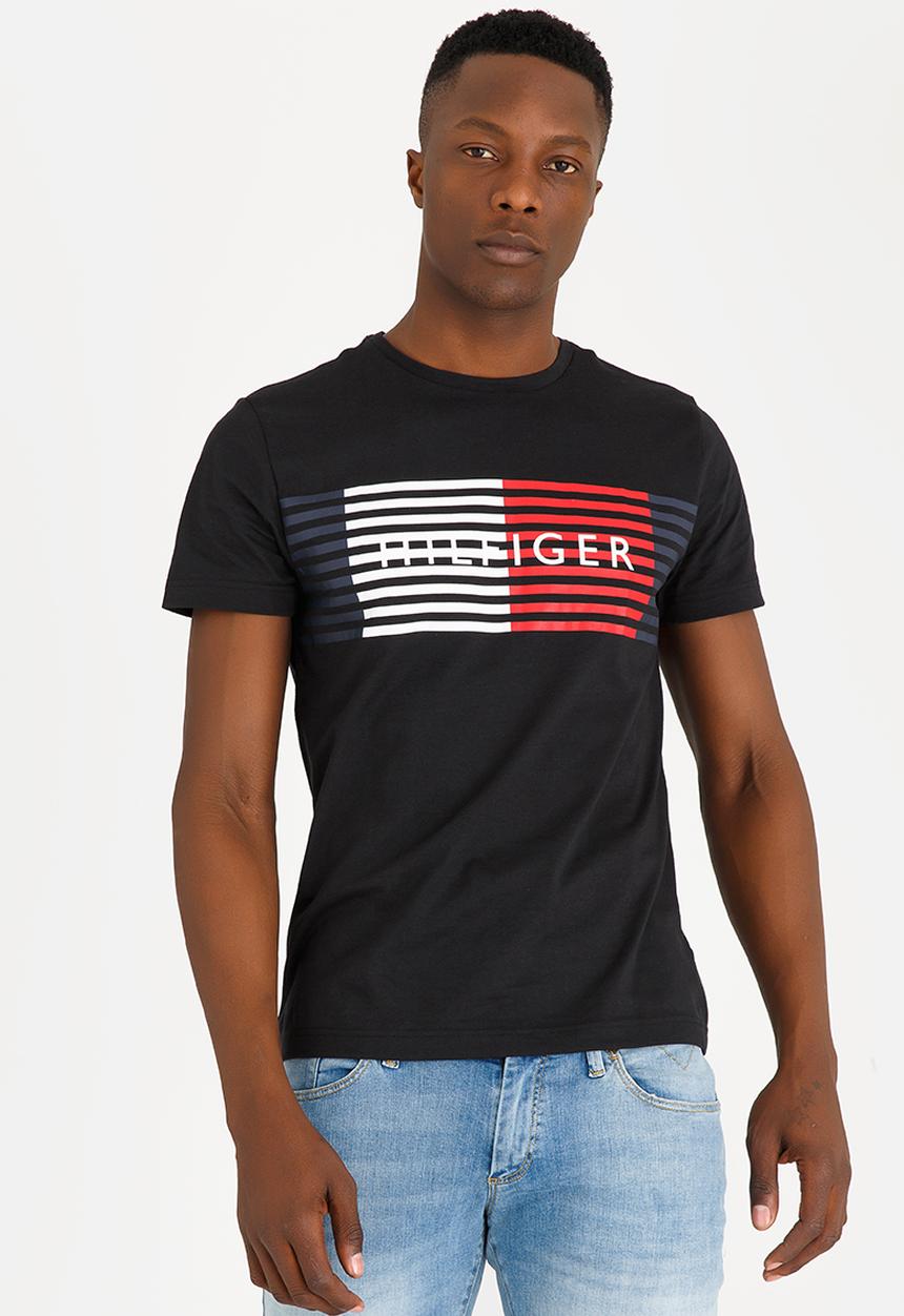 Tommy Hilfiger - Global Block Tshirt Black