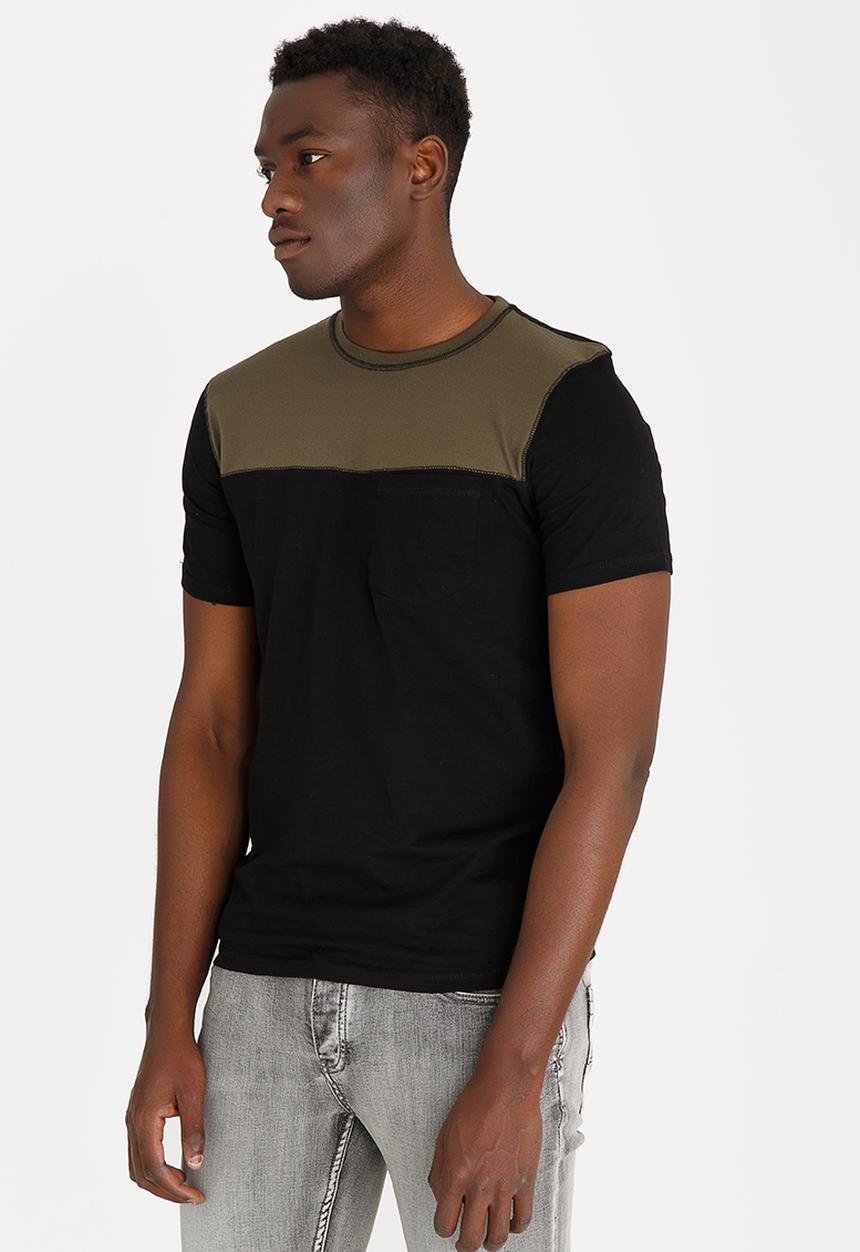STYLE REPUBLIC - Colourblock T- shirt Black
