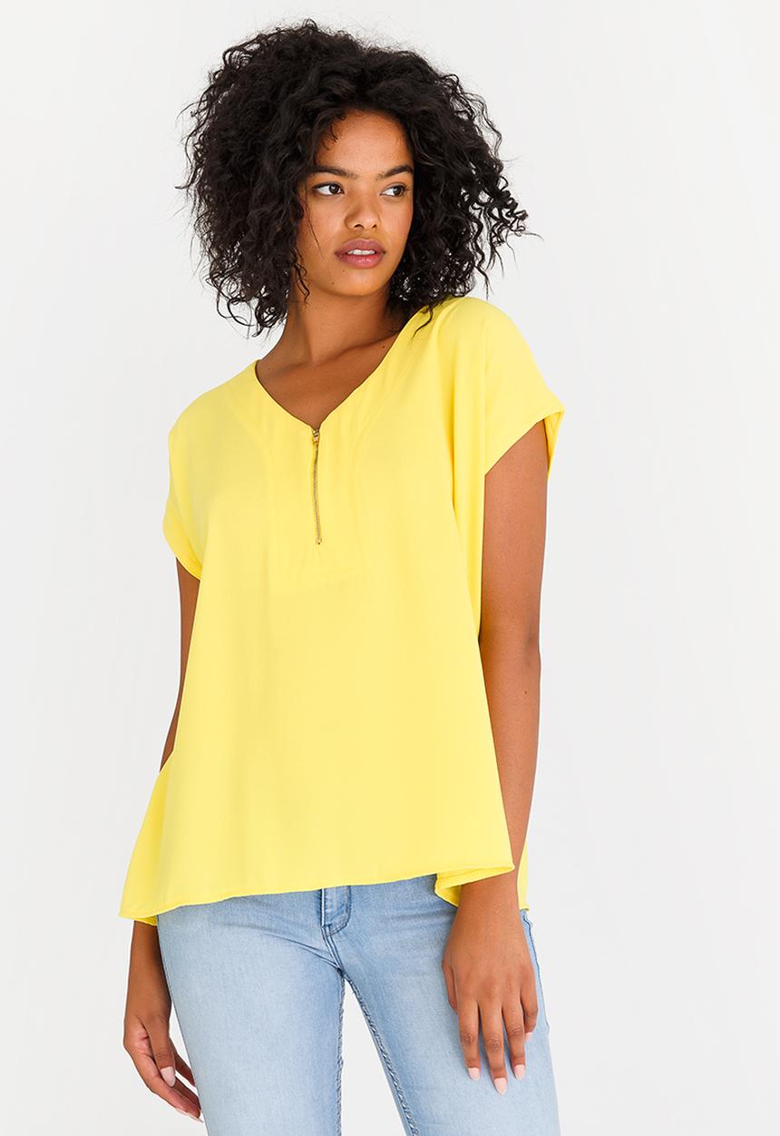 edit - Zip Blouse Yellow
