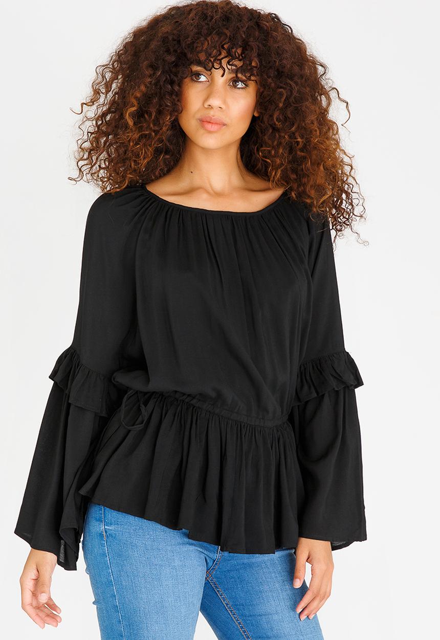 STYLE REPUBLIC - Volume Blouse Black