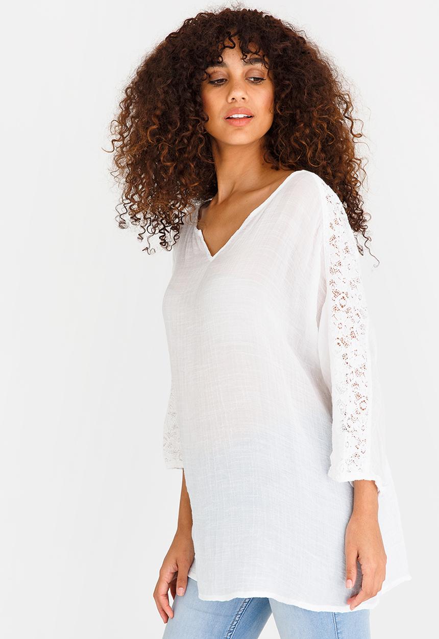 edit - Batwing Blouse White