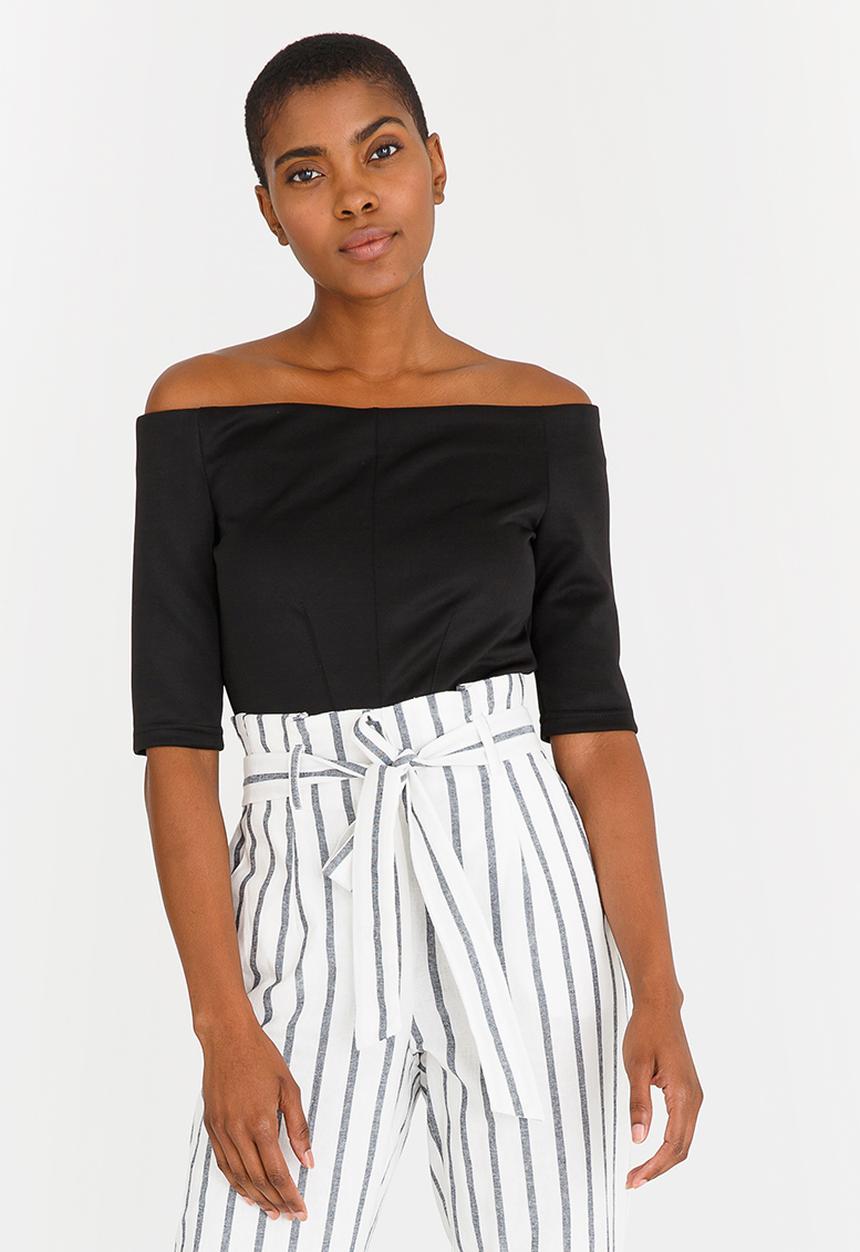 STYLE REPUBLIC - Bardot Bodysuit Black