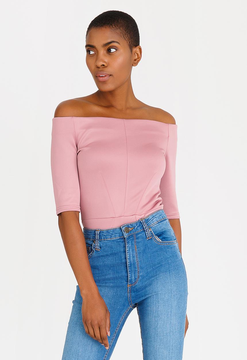 STYLE REPUBLIC - Bardot Bodysuit Rose