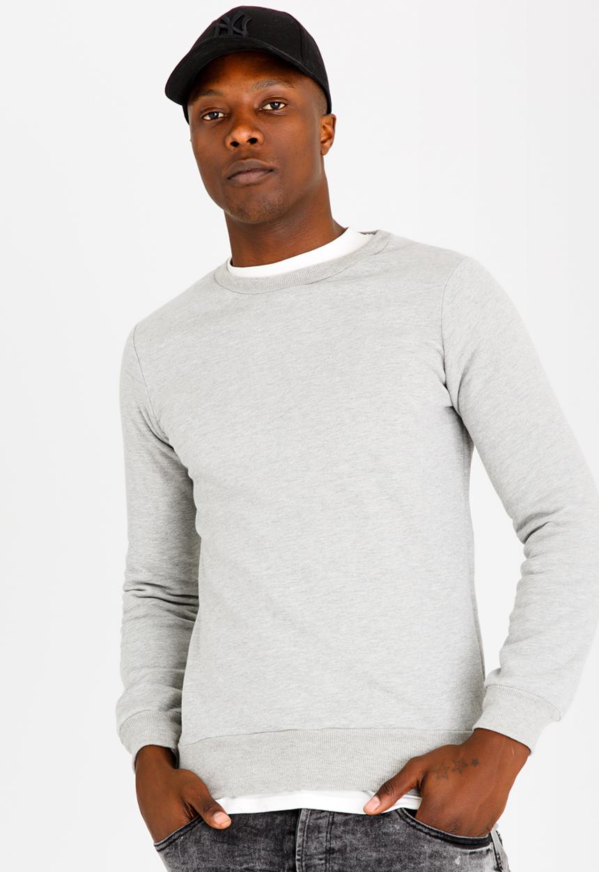 STYLE REPUBLIC - Fleek Crew Neck Sweatshirt Grey