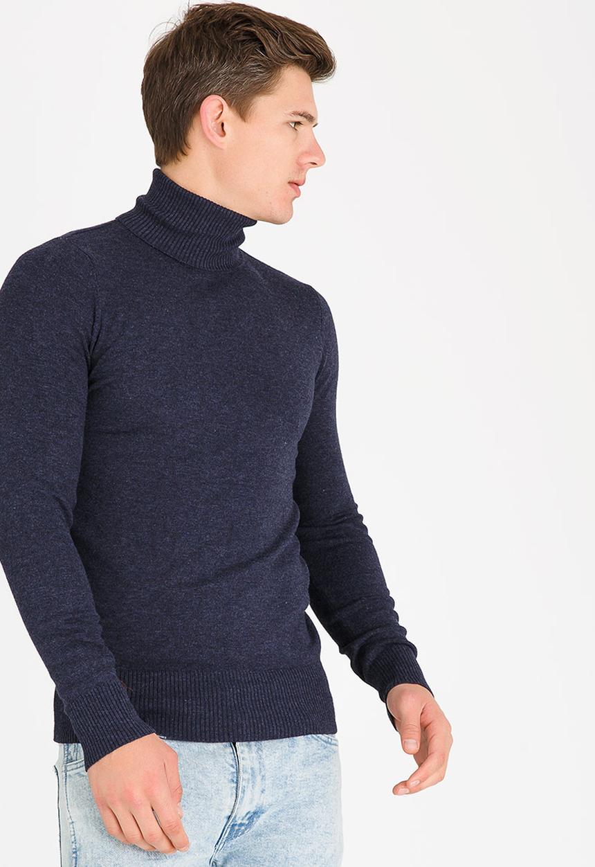 STYLE REPUBLIC - Polo Neck Knitwear Navy