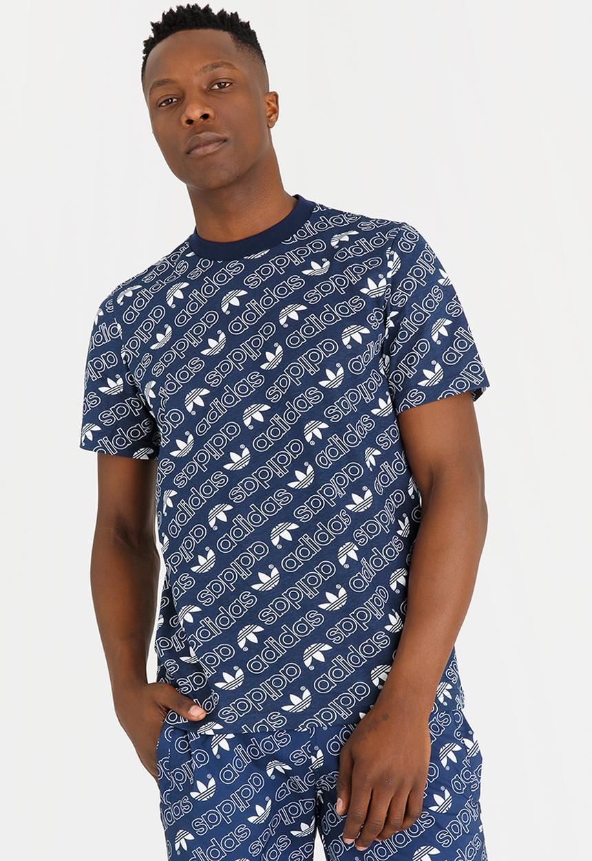 adidas Originals - Monogram Cotton Tee Navy & White