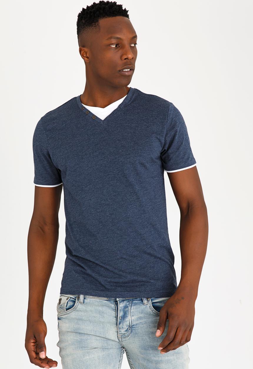Brave Soul - Fable V-Neck Tee Navy