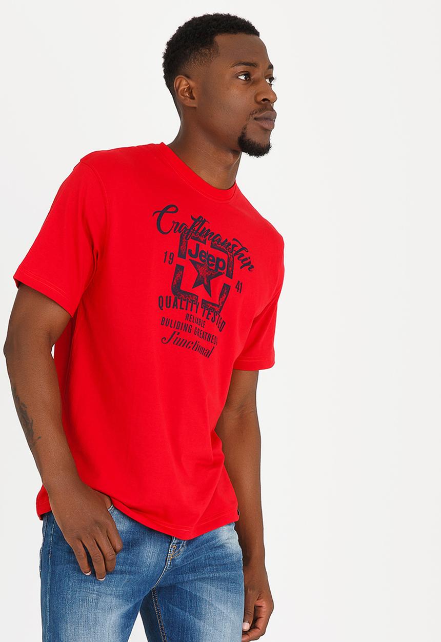 JEEP - Classic Printed Tee Red