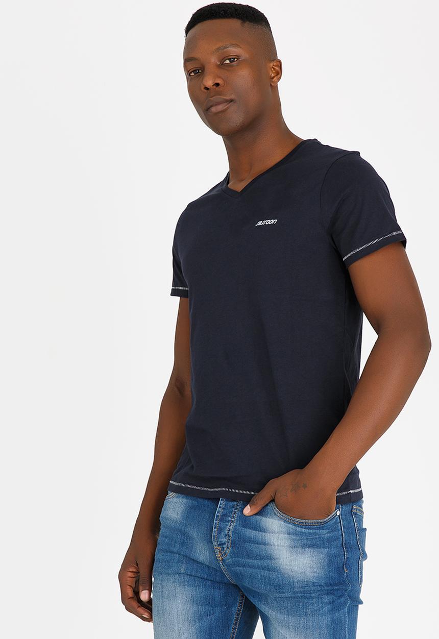 Sassoon - V - Neck Winter Tee Navy