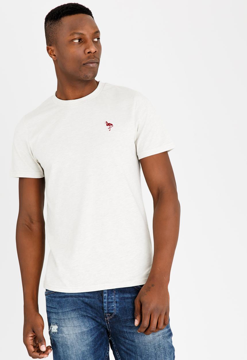 Jack & Jones - Midnight crew neck tee - off white