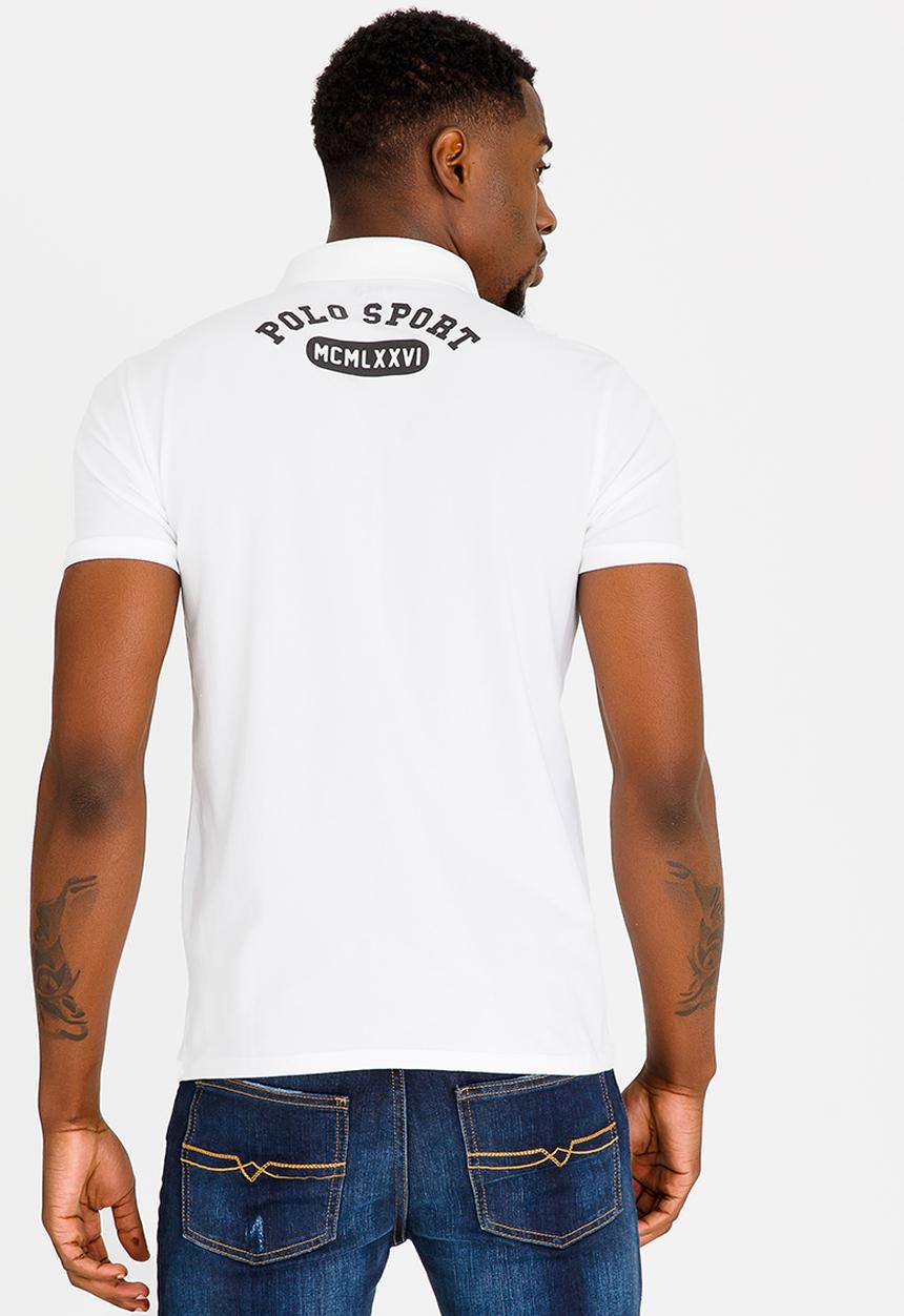 Polo Sport - Printed Cotton Golfer White