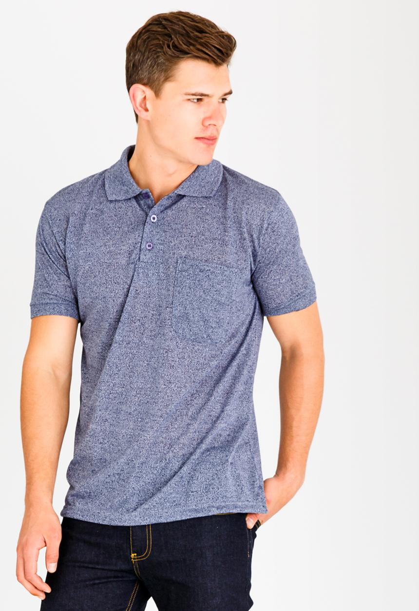 STYLE REPUBLIC - Pocket Detail Golfer Dark Blue