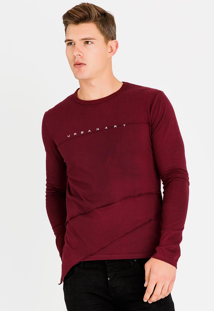 UrbanArt - Chill Crew Neck Top Burgundy