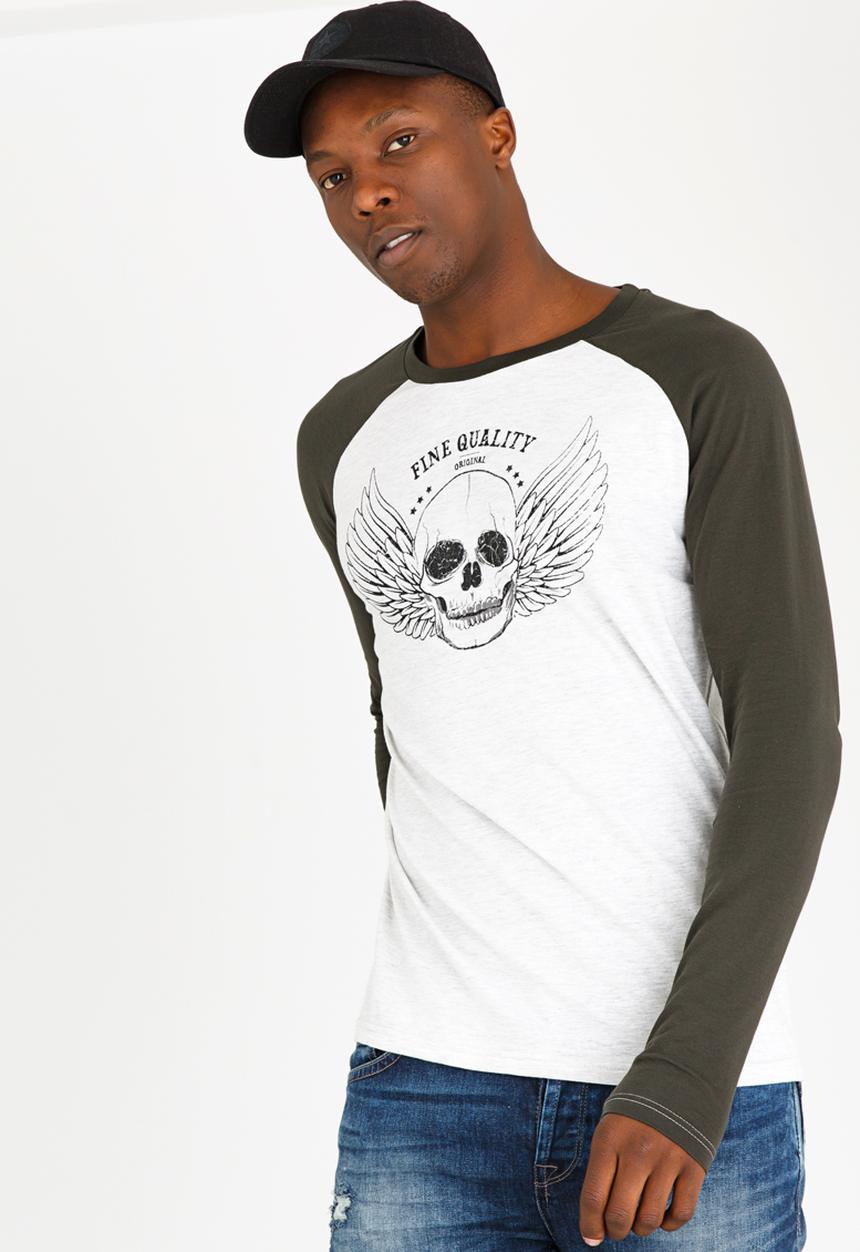 Brave Soul - Prague Cotton Tee Khaki Green